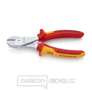 Silové boční štípací kleště 180 mm - 1000V. KNIPEX 74 06 180 - chromováno, vícesložkové návleky VDE gallery main image