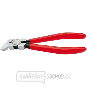 Boční štípací kleště na plasty v úhlu 45° 160 mm KNIPEX 72 11 160 - leštěná hlava, plastové návleky gallery main image