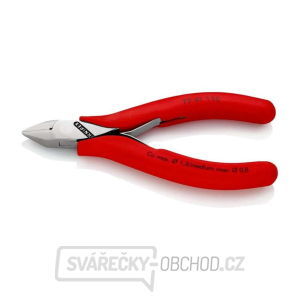 Boční štípací kleště pro elektroniku 115 mm Knipex 77 41 115 - leštěná hlava, vícesložkové návleky gallery main image