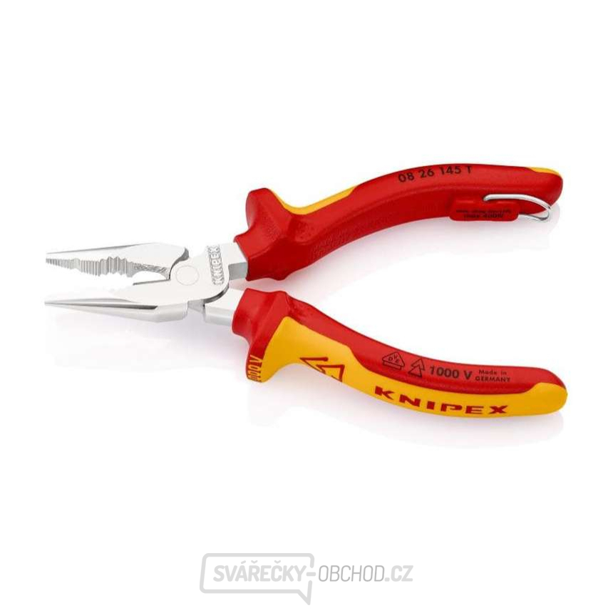 Úzké kombinované kleště 145 mm s připevňovacím okem Knipex 08 26 145 T VDE
