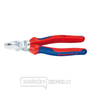 Silové kombinované kleště 225 mm. KNIPEX 02 05 225 - chromováno, vícesložkové návleky gallery main image