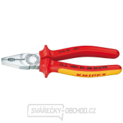 Kombinované kleště 200 mm. KNIPEX 03 06 200 - 1000V. Chromováno, vícesložkové návleky VDE gallery main image