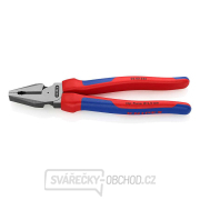 Silové kombinované kleště 225 mm. KNIPEX 02 02 225 - leštěná hlava, vícesložkové návleky gallery main image