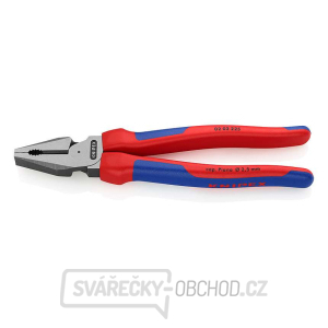 Silové kombinované kleště 225 mm. KNIPEX 02 02 225 - leštěná hlava, vícesložkové návleky gallery main image