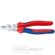 Silové kombinované kleště 180 mm. KNIPEX 02 05 180 - chromováno, vícesložkové návleky gallery main image