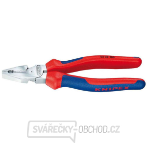 Silové kombinované kleště 180 mm. KNIPEX 02 05 180 - chromováno, vícesložkové návleky gallery main image