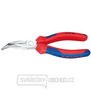 Půlkulaté kleště s břity pro radiotechniku 160 mm KNIPEX 25 25 160 - chromováno, vícesložkové návleky gallery main image
