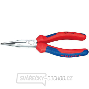 Půlkulaté kleště s břity pro radiotechniku 160 mm KNIPEX 25 05 160 - chromováno, vícesložkové návleky gallery main image