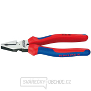 Silové kombinované kleště 180 mm. KNIPEX 02 02 180 - leštěná hlava, vícesložkové návleky gallery main image