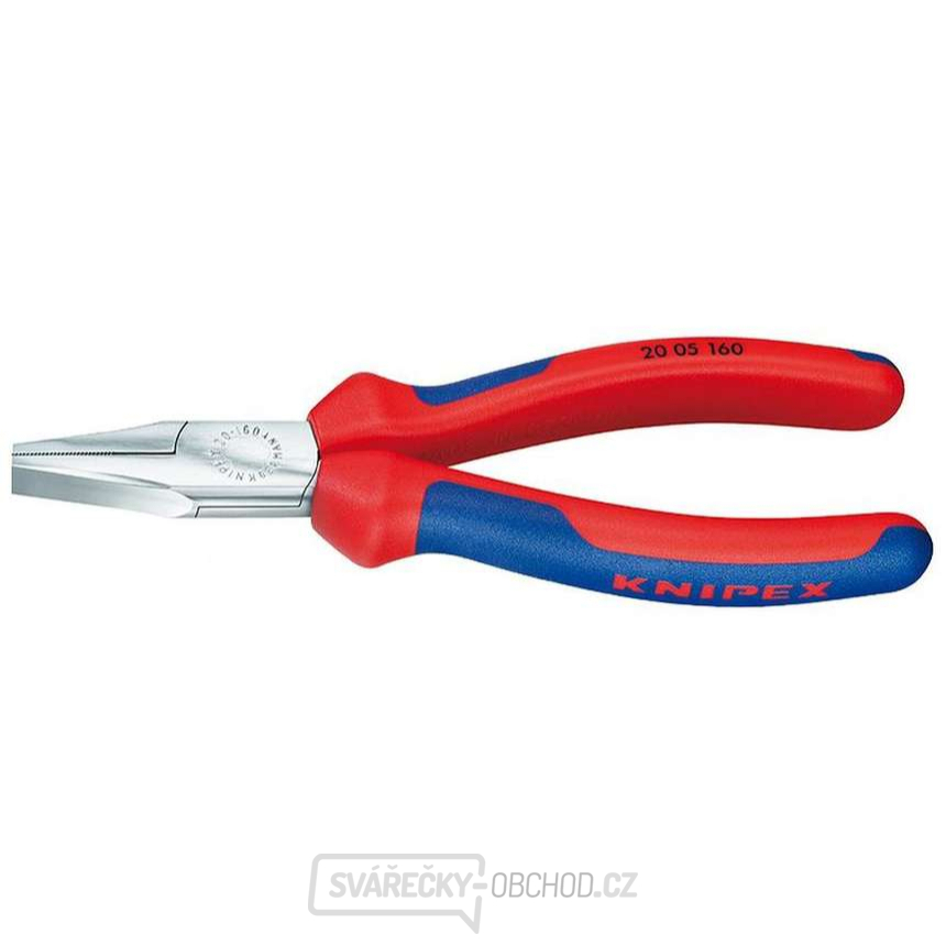 Ploché kleště 140 mm KNIPEX 20 05 140 - chromováno, vícesložkové návleky