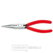 Půlkulaté kleště s břity pro radiotechniku 125 mm KNIPEX 25 01 125 - leštěná hlava, plastové návleky gallery main image