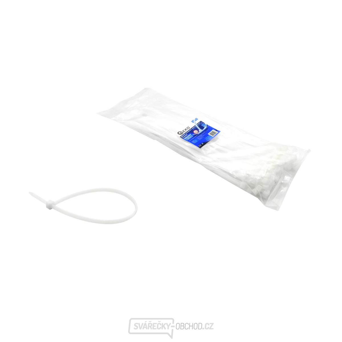 Nylonové stahovací pásky bílé 250x3,6mm UV 100ks (150)