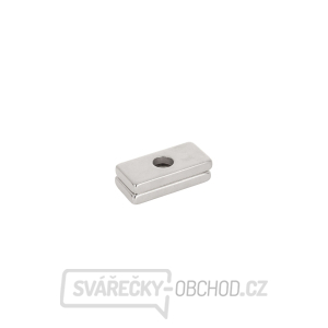 Neodymový magnet s otvorem pro šroub 20x10x3mm sada 2 kusů gallery main image