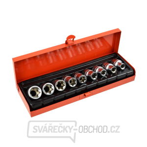 9x sada nástrčných hlavic E10-24,1/2 