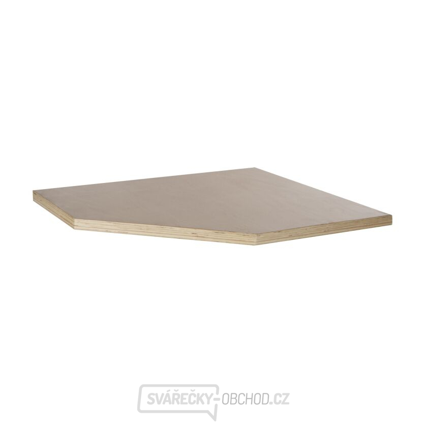 Rohová dřevěná pracovní deska do sestavy dílenského nábytku Matabro MB-TGW34 | 865x865x40 mm