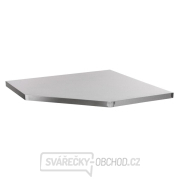 Rohová nerezová pracovní deska do sestavy dílenského nábytku Matabro MB-TGW34S | 865x865x40 mm gallery main image