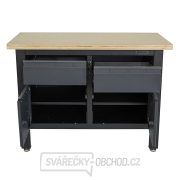 Pracovní dílenský stůl Matabro MB-TSK5422-L | 2 zásuvky | 2 skříňky | 1200 x 600 x 860 - 900 mm Náhled