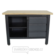 Pracovní dílenský stůl Matabro MB-TSK5403-L | 3 zásuvky | 1 police | 1200 x 600 x 860 - 900 mm Náhled