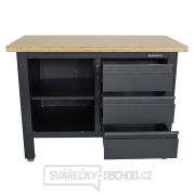 Pracovní dílenský stůl Matabro MB-TSK5403-L | 3 zásuvky | 1 police | 1200 x 600 x 860 - 900 mm Náhled