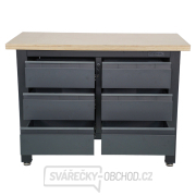 Pracovní dílenský stůl Matabro MB-TSK5406-L | 6 zásuvek | 1200 x 600 x 860 - 900 mm Náhled