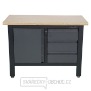 Pracovní dílenský stůl Matabro MB-TSK5413-L | 3 zásuvky | 1 skříňka | 1200 x 600 x 860 - 900 mm Náhled