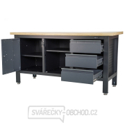 Pracovní dílenský stůl Matabro MB-TSK7513-L | 3 zásuvky | 1 skříňka | 1 police | 1690 x 600 x 860 - 900 mm Náhled