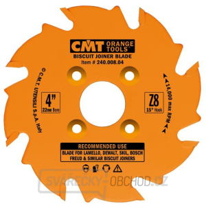 CMT Kotouč lamelovací pro lamelové spoje - D100x3,96 d22 Z8 HW střídavý zub gallery main image