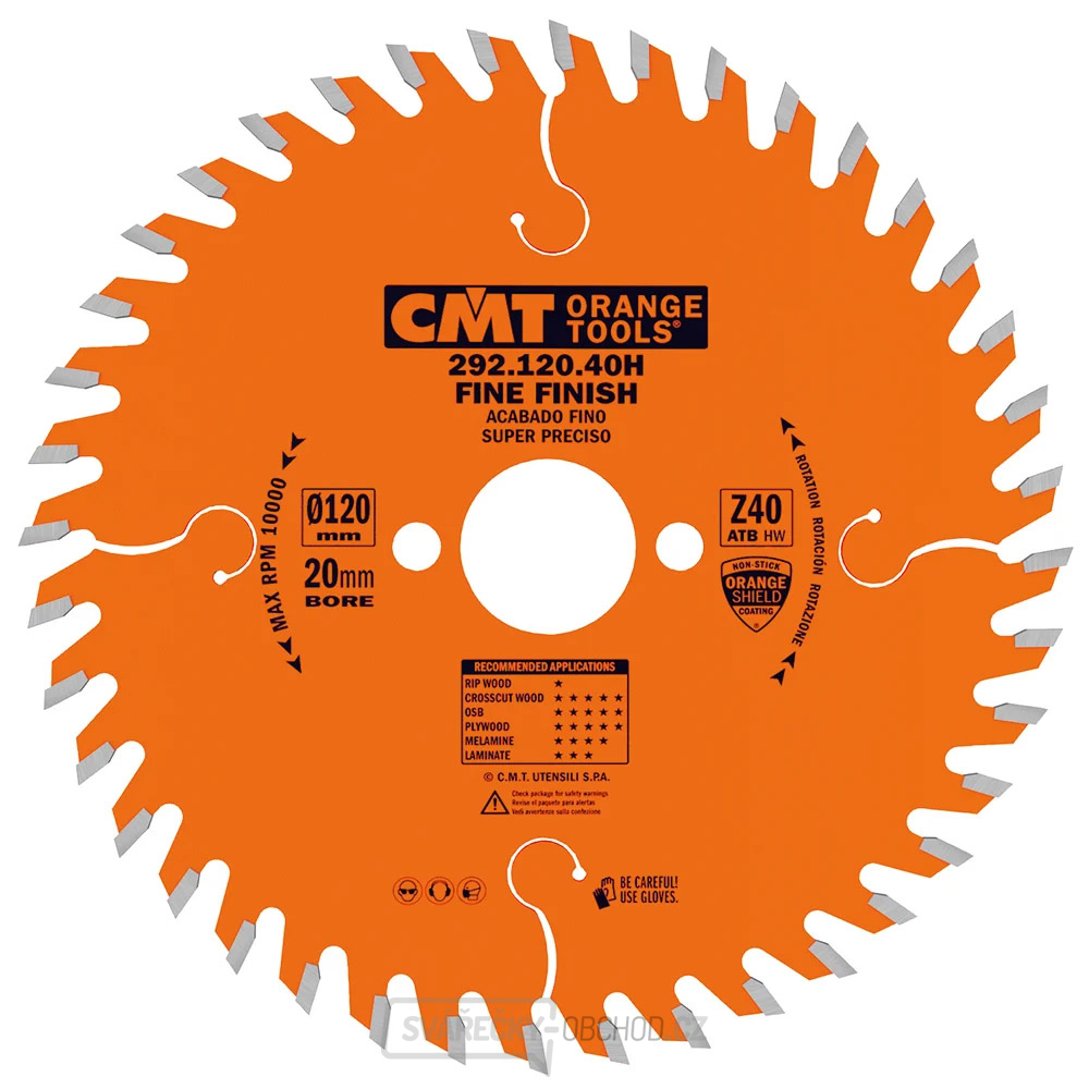 CMT Orange Pilový kotouč pro elektronářadí, finální řez - D165x2,2 d20 Z56 HW