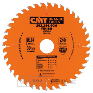 CMT Orange Pilový kotouč pro elektronářadí, finální řez - D184x2,6 d16 Z40 HW gallery main image