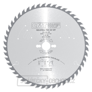 CMT Industrial Pilový kotouč pro podélné a příčné řezy - D450x3,8 d30 Z54 HW Odhlučněný gallery main image