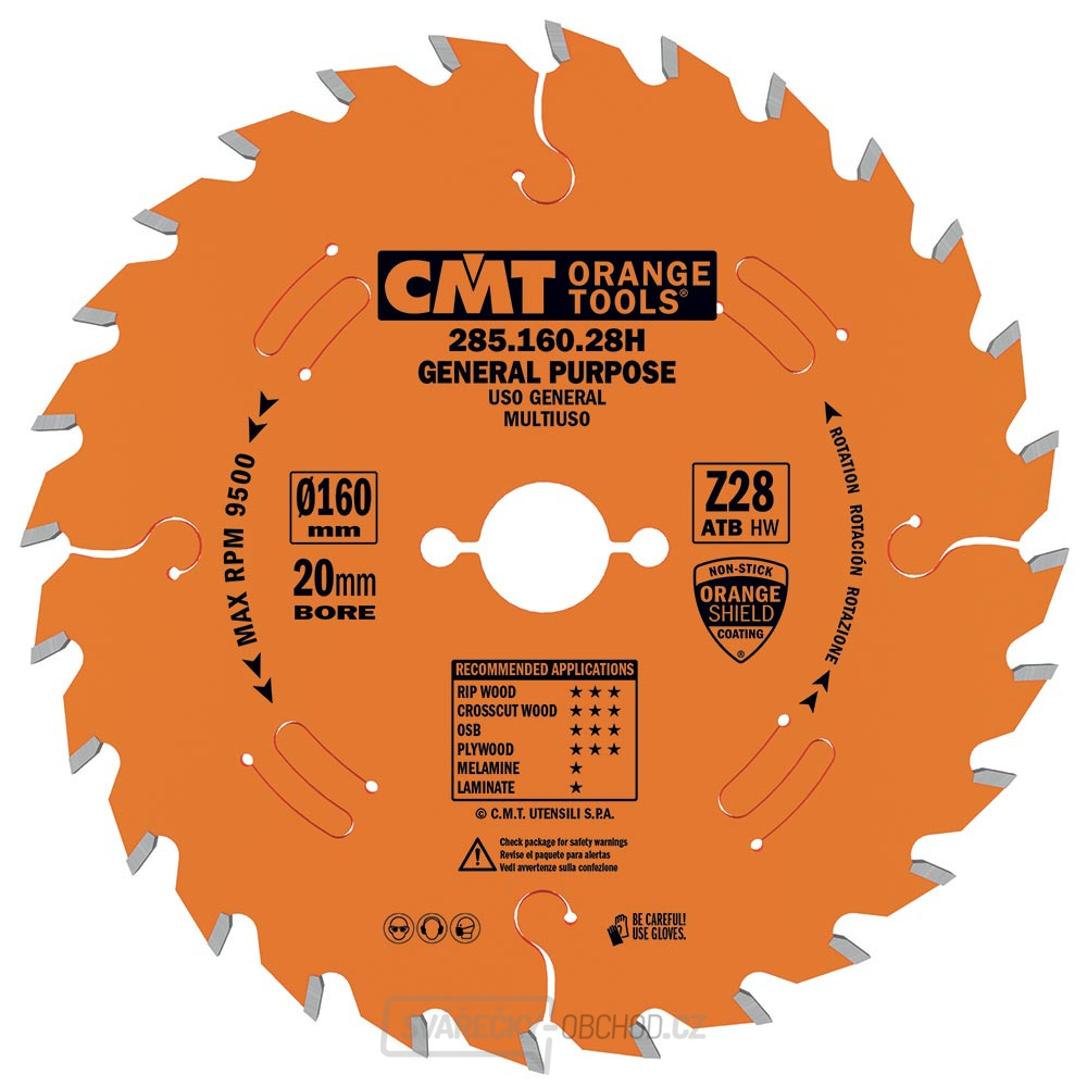 CMT Orange Industrial Pilový kotouč pro podélné a příčné řezy - D200x3,2 d30 Z48 HW Odhlučněný