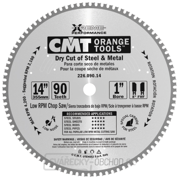 CMT Industrial Pilový kotouč na železo - D136x1,5 d20 Z30 HW