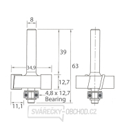 IGM M135 Falcovací fréza - D34,9x12,7 H11,1 L63 S=8 HW Náhled