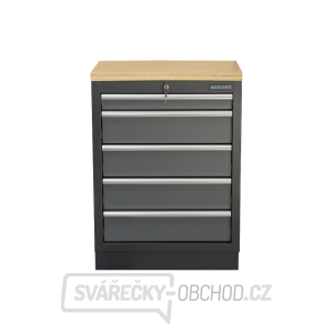 Dílenská skříňka s dřevěnou pracovní deskou | 5 šuplíků | 680x465x950 mm Matabro SET-CA01060 gallery main image