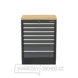 Dílenská skříňka s dřevěnou pracovní deskou | 7 šuplíků | 680x465x950 mm Matabro SET-CA01062 gallery main image