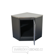 Rohová jednodveřová dílenská skříňka s nerezovou pracovní deskou | 1 police | 865x865x950 mm Matabro SET-CA01069 Náhled