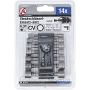 Sada nástrčných hlavic BGS 67314 | pohon vnější šestihran 6,3 mm (1/4