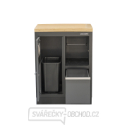 Dílenská skříňka s dřevěnou pracovní deskou Matabro SET-CA01066 | na odpadky | 680x465x950 mm Náhled