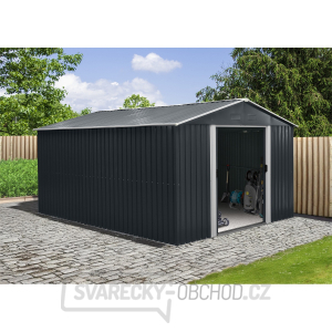 Riwall PRO RMSA 12x10 Anthracite zahradní domek kovový 3 x 3,7 m se sedlovou střechou antracit gallery main image