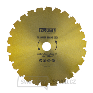 Nůž křovinořezu (kotouč) (D230*25.4) 26T PROCRAFT | H-26T Nůž křovinořezu (kotouč) (D230*25.4) 26T PROCRAFT | H-26T